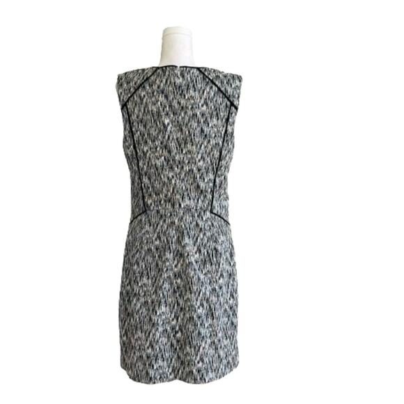 Banana Republic Black White V-Neck Sleeveless Career Sheath Dress Size 14 NEW - Picture 5 of 12